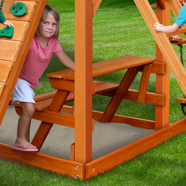 Chateau II AP Wooden Swing Set | WillyGoat Playground & Park Equipment