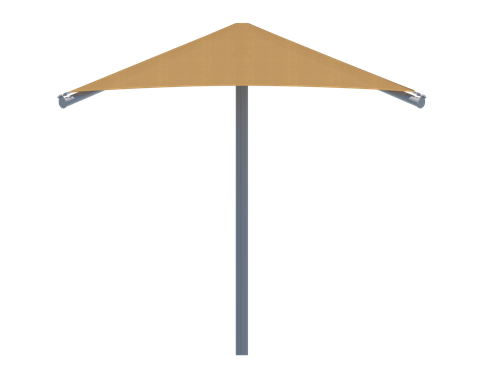 Single Post Pyramid Roof Shade Structure