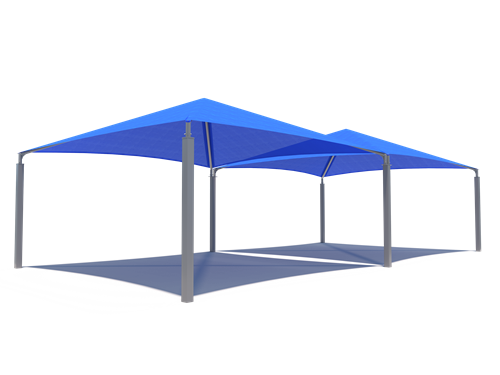 Single Post Pyramid Roof Shade Structure