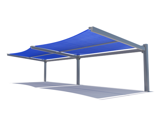 Slanted Cantilever Wing Cabled Shade Structure | WillyGoat Parks and Playgrounds