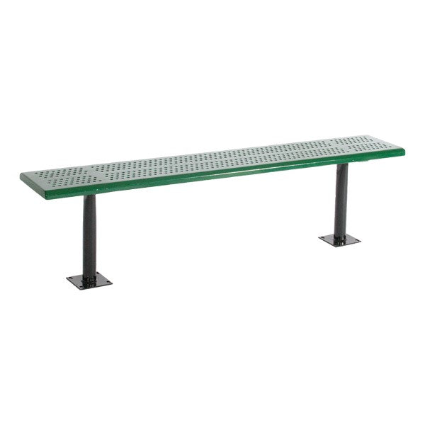 Perforated Steel Park Bench without Back