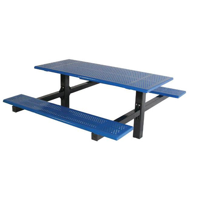 Double Cantilever Picnic Table 8 Foot - Perforated Steel