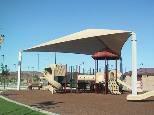 Triangle Shade Structure with 3 Posts | Shade Canopy | WillyGoat ...