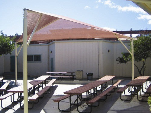 Triangle Shade Structure with 3 Posts