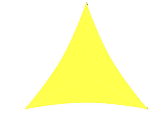 Triangle Shade Structure with 3 Posts Top View