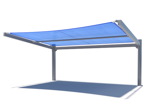 Slanted Cantilever Wing Cabled Shade Structure | WillyGoat Parks and Playgrounds