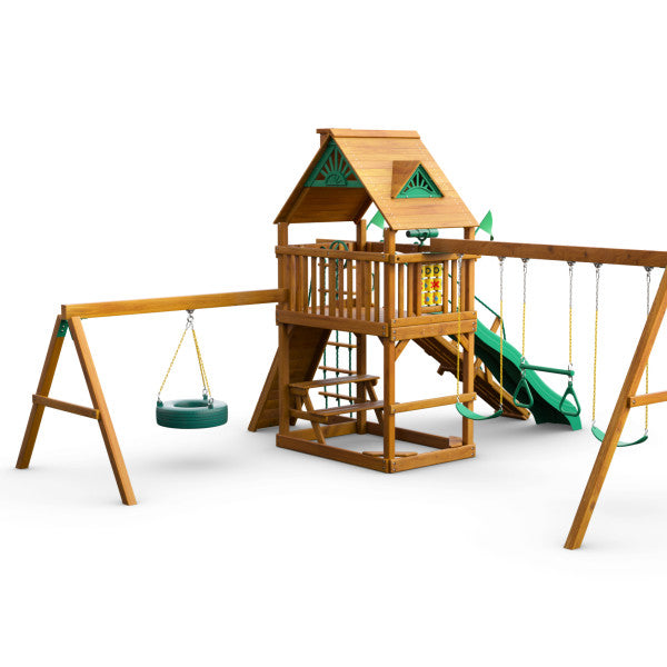 Monkey Bars Saratoga Wooden Swing Set Playset Lowes Clearance New