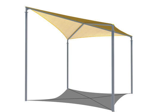Wave Shade Structure with 4 Posts | WillyGoat Parks and Playgrounds