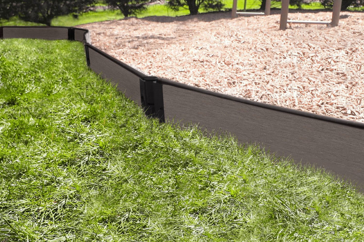 Tool-Free Classic Curved Playground Border | WillyGoat Playground and Park Equipment